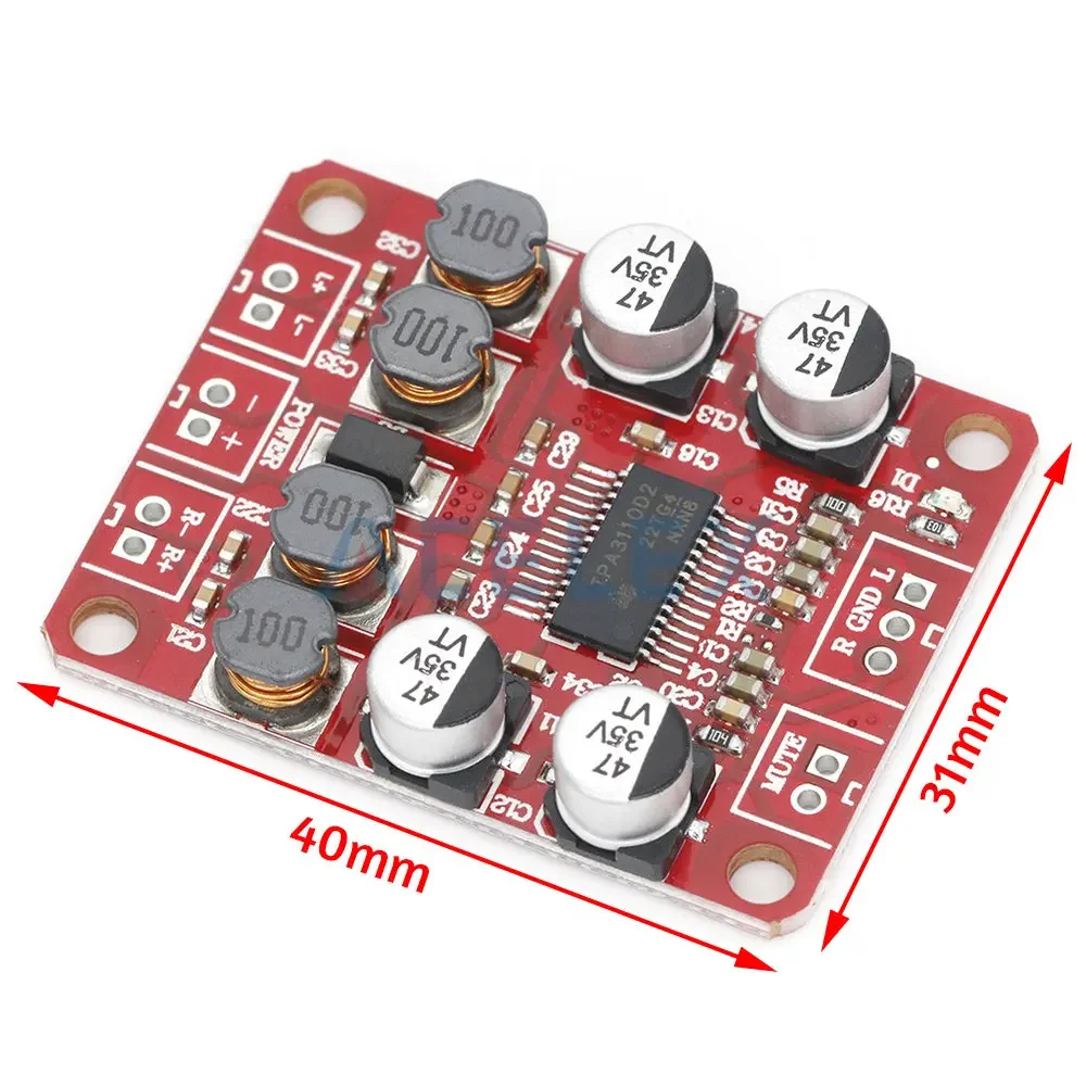 TPA3110D2 Digital Power Amplifier Board Two-channel 2*15W Stereo 3110 Audio Power Amplifier Module DC12V2A Audio Power Amplifier