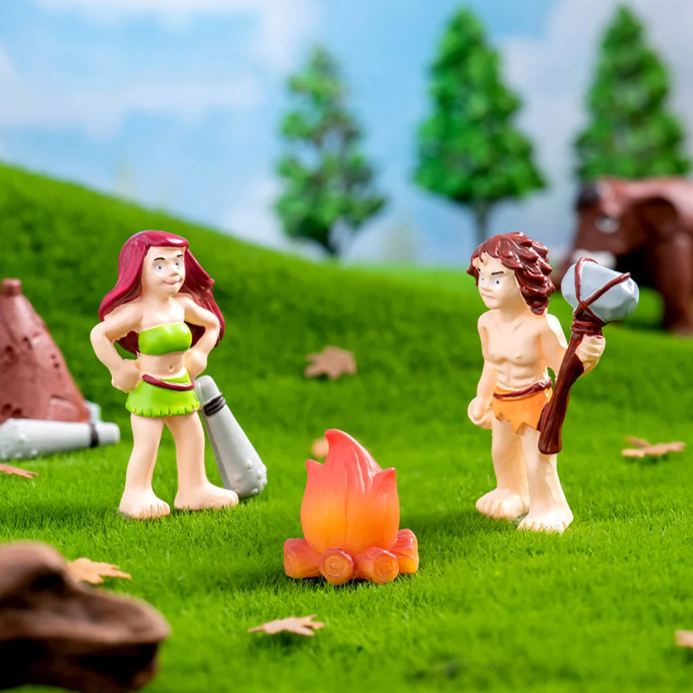 

1Set Miniature Statue Outdoor Garden Decor for Bonsai Succulent Fairy Gardens Miniature Bonfire Sculpture Unique