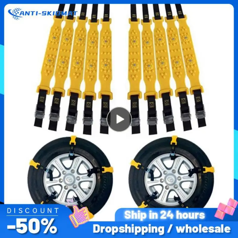 Car Snow Tire Chain Durable Anti Skid Bears Low Temperature Multifunctional Car Accessories Tire Wheels Chains Tpu Snow Chains