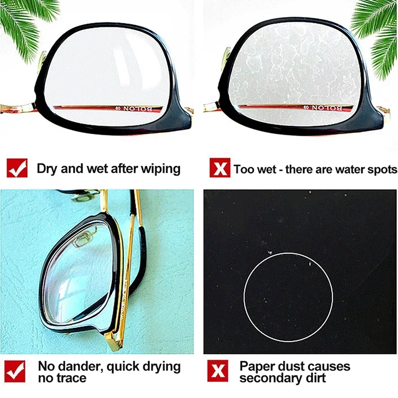 Individually Wrapped Disposable Cleaning Wipes for Glasses, Quick-Dry Cloth for SLR Camera Lens Care & Maintenance Made in DE