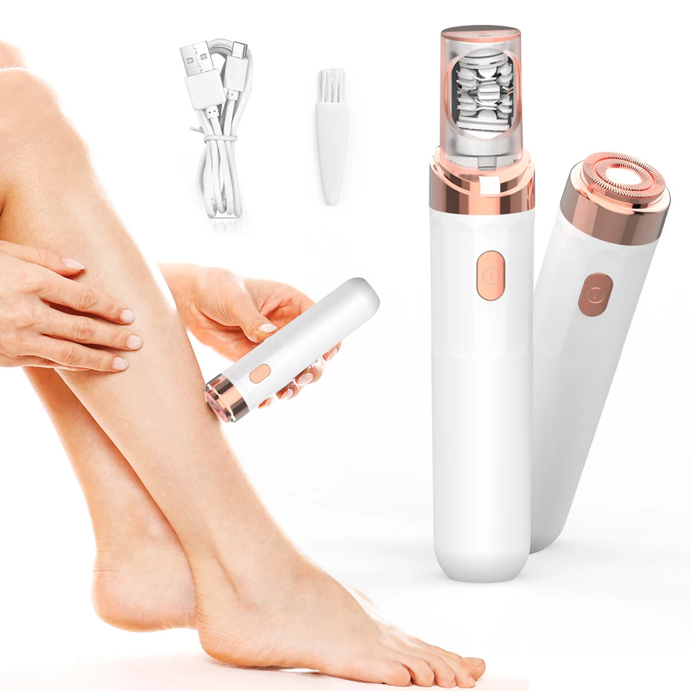 Electric Women Facial Epilator USB Rechargeable Painless Facial Hair Epilator Portable Travel Size for Face Armpit Arm Back Leg