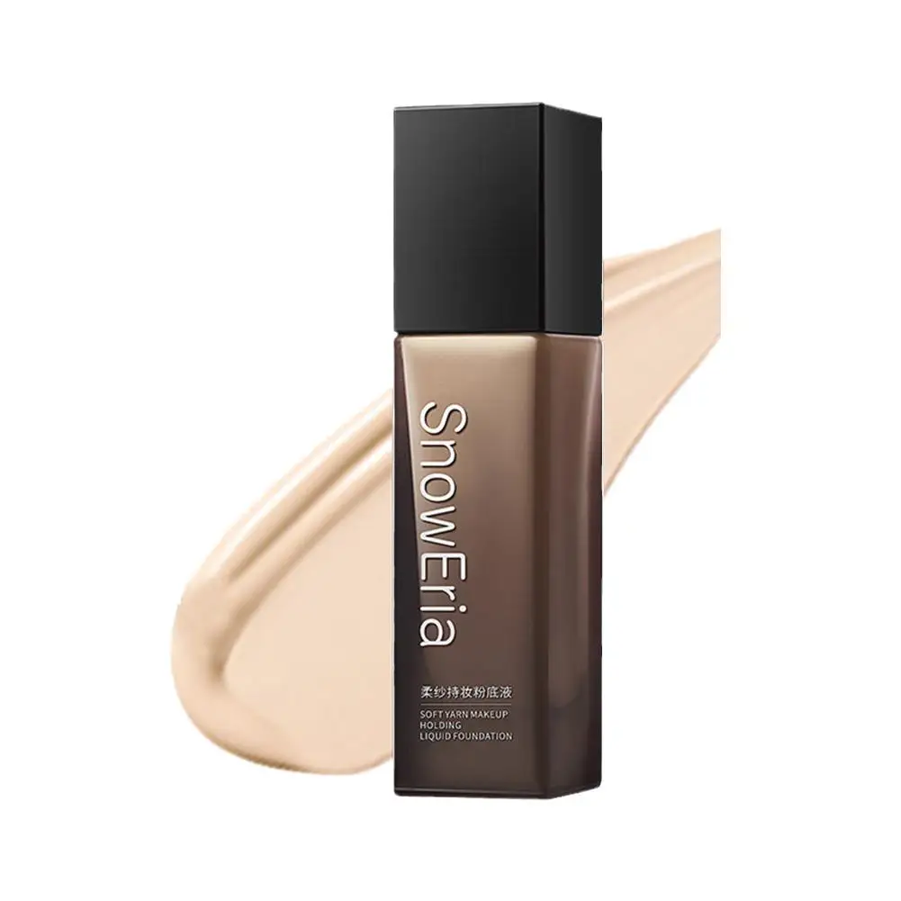 Soft Liquid Foundation Lightweight Waterproof, Pore Concealing, Skin Brightening Makeup for Lasting Coverage