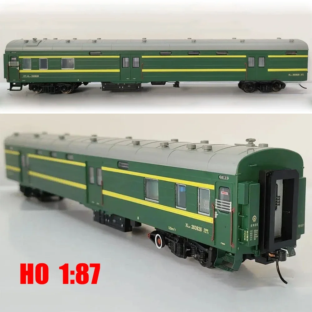 

MTC Train Carriage HO 1/87 XL22 Luggage Cart Green Train Model Toy High-end Gift