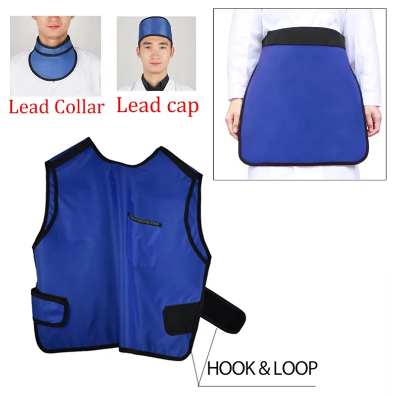 Dental Radiation Protective Clothing 0.35Mm X-Ray Radiation Protection Vest Short Lead Apron High-Quality Lead Collar Cap
