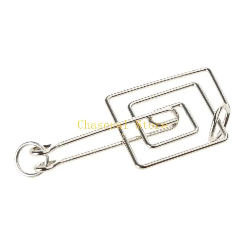 E7CE Interlocked Metal Rings IQ Teaser Puzzle Fidgets Toy Links Sensory Educational Toy Adults Kids Game
