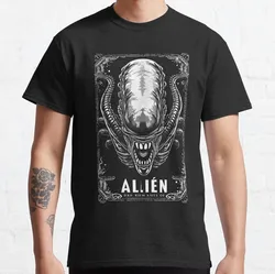 Xenomorph alien T-Shirt for Men Pure Cotton printed ripley plus size mens shirts graphic tee Large size Men's clothing