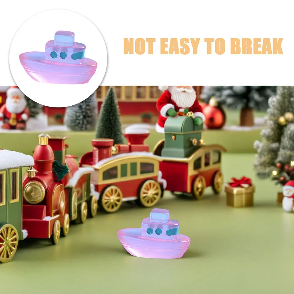 6 pezzi mini barca a remi modelli di vela barca a vela figurine miniature ornamento giocattoli da bagno