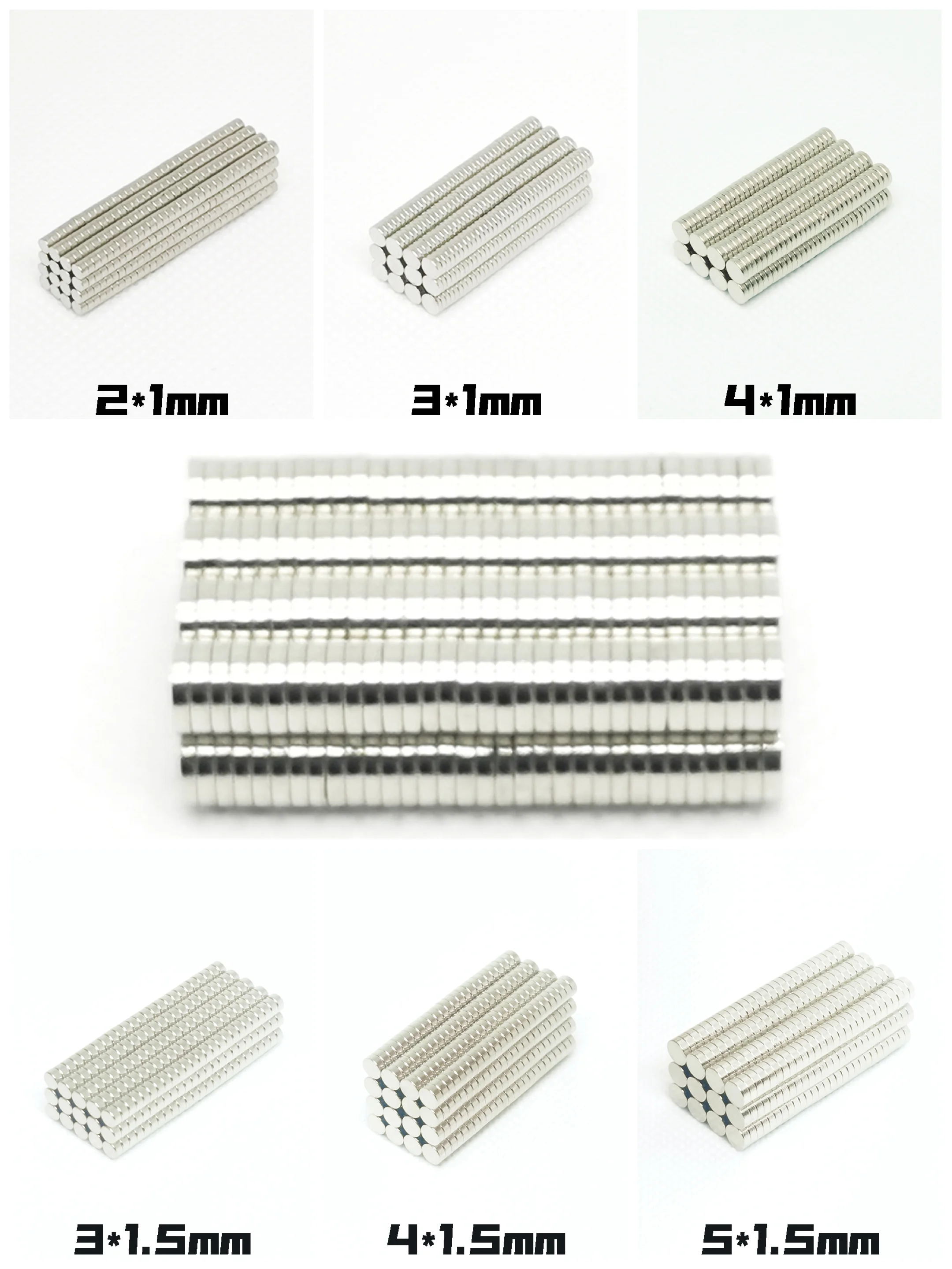 Super Powerful Strong Permanent Magnetic Imanes 1*1 2*1 3*1 4*1 5*1 2x1 3x1.5 4x1.5 N35 NdFeB Neodymium Magnets ferrofluid imane