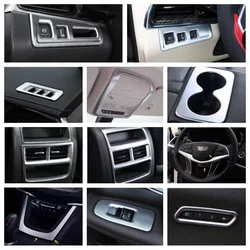 For Cadillac XT5 2017 - 2022 ABS Matte Glass Switch / Central U Panel / Memory Button Frame Cover Trim Car Interior Accessories