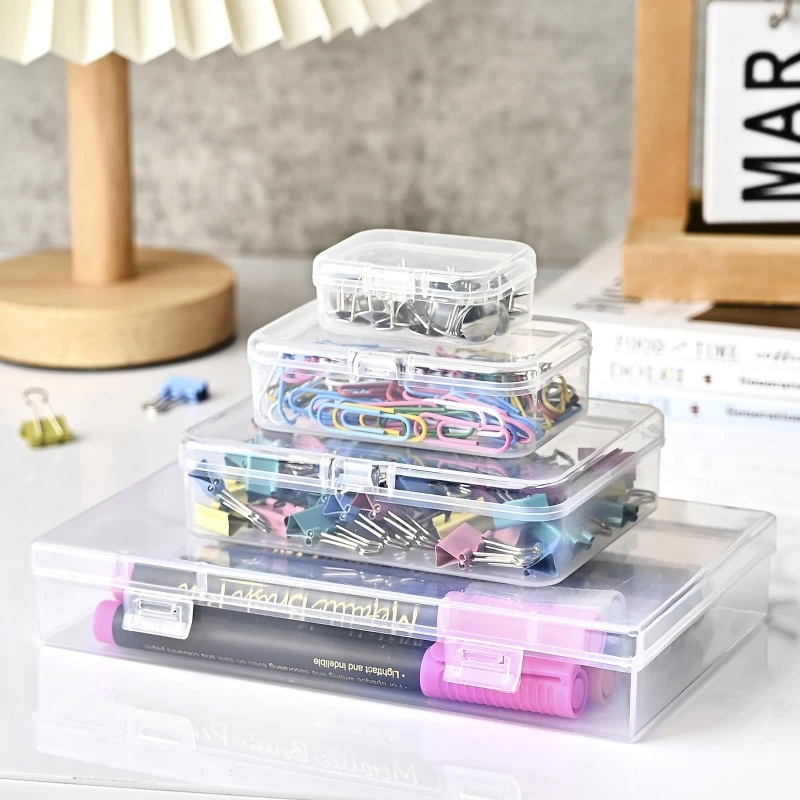 

24Pcs Clear Small Containers Plastic Square Bead Storage Box for Beads Jewelry Crafts Board Game Pieces Organization Wholesale