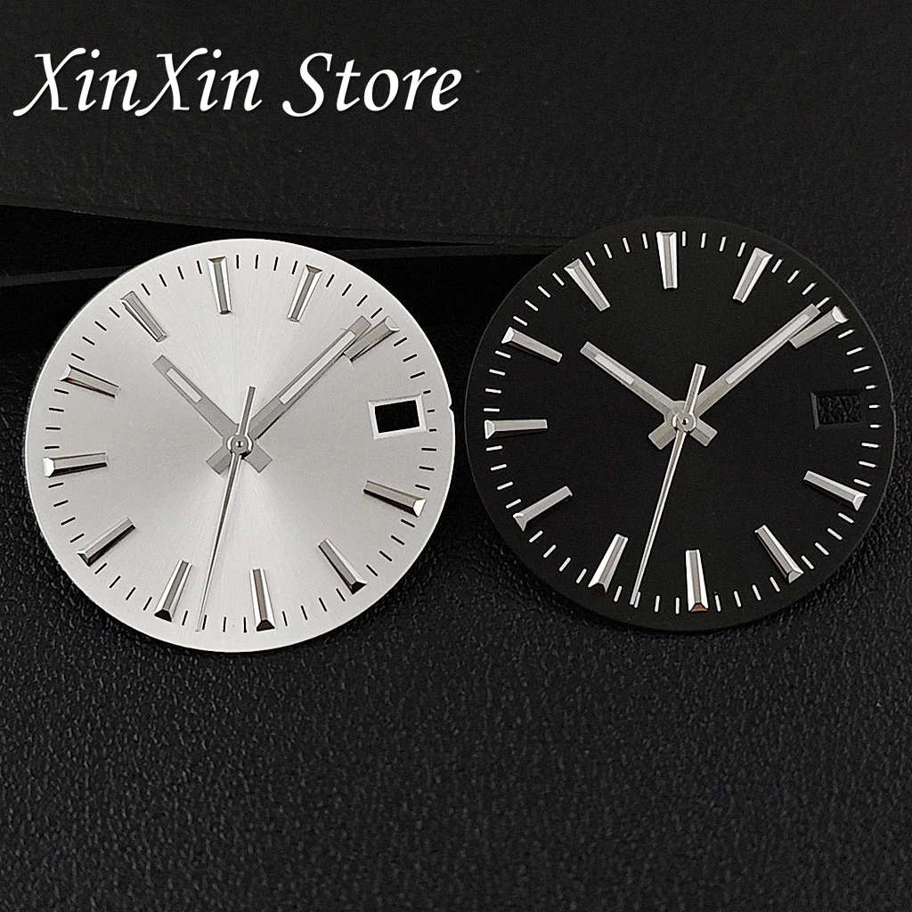 جودة عالية 28.5 مللي متر NH35 أمة الله ساعة الطلب المشارب سطح بسيط تاريخ واحد مع NH35 ساعة الأيدي لحركة NH35 NH36 4R