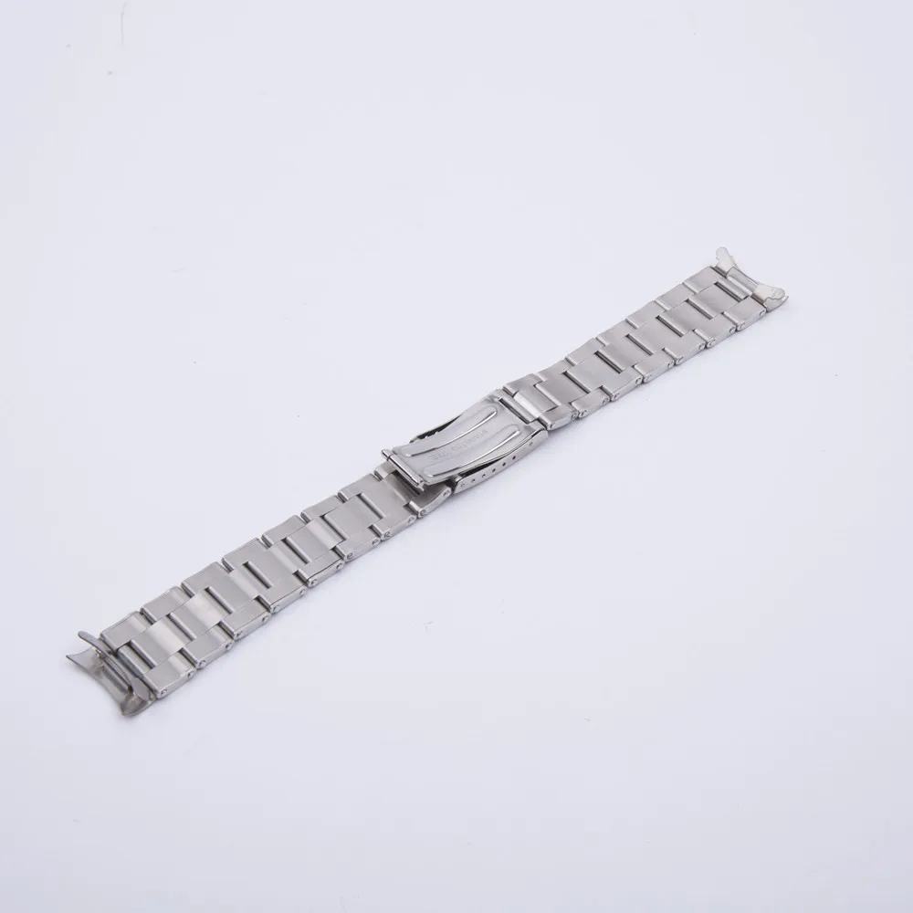 20mm Watch Strap 316L Stainless Steel Aftermarket Oyster Rivet Curved End Bracelet Compatible For RLX Watches