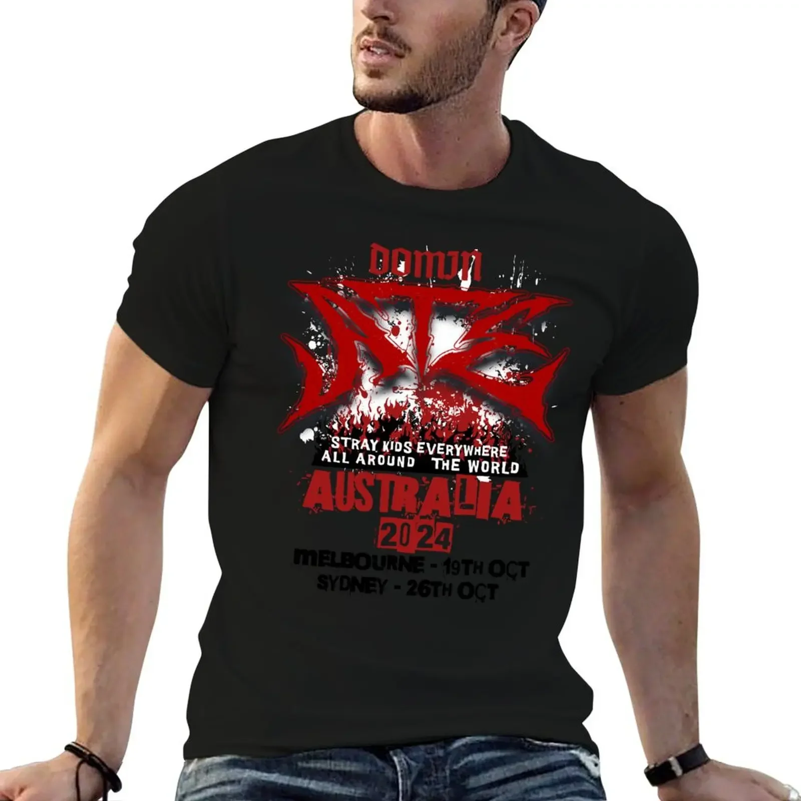 Domin-ATE Tour Australia 2024 light T-Shirt blacks vintage t shirts Blouse clothing for men