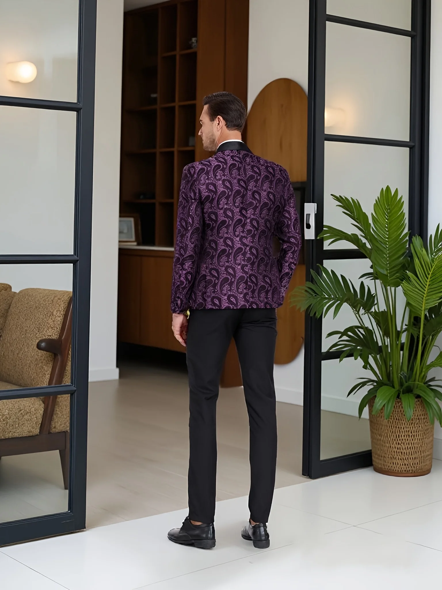 

Men's Suit Jacket Blazer Casual Fashion Wedding Dating Nightclub Gift Business Casual Size XS-XXXL Adult Suit Clothes Tuxedo