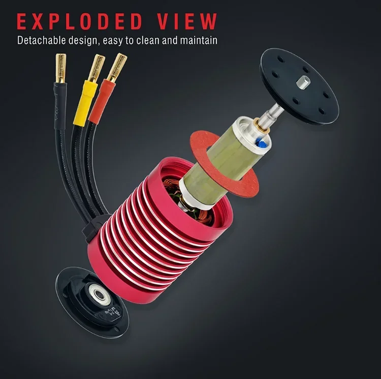 

SURPASS HOBBY KK Waterproof Combo F540 3000KV 3300KV 4370KV Brushless Motor & 45A Brushless ESC for 1/10 RC Car/Tamiya Redcat