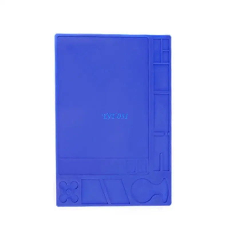 Estera soldadura silicona resistente calor E15A para estación trabajo reparación electrónica antideslizante