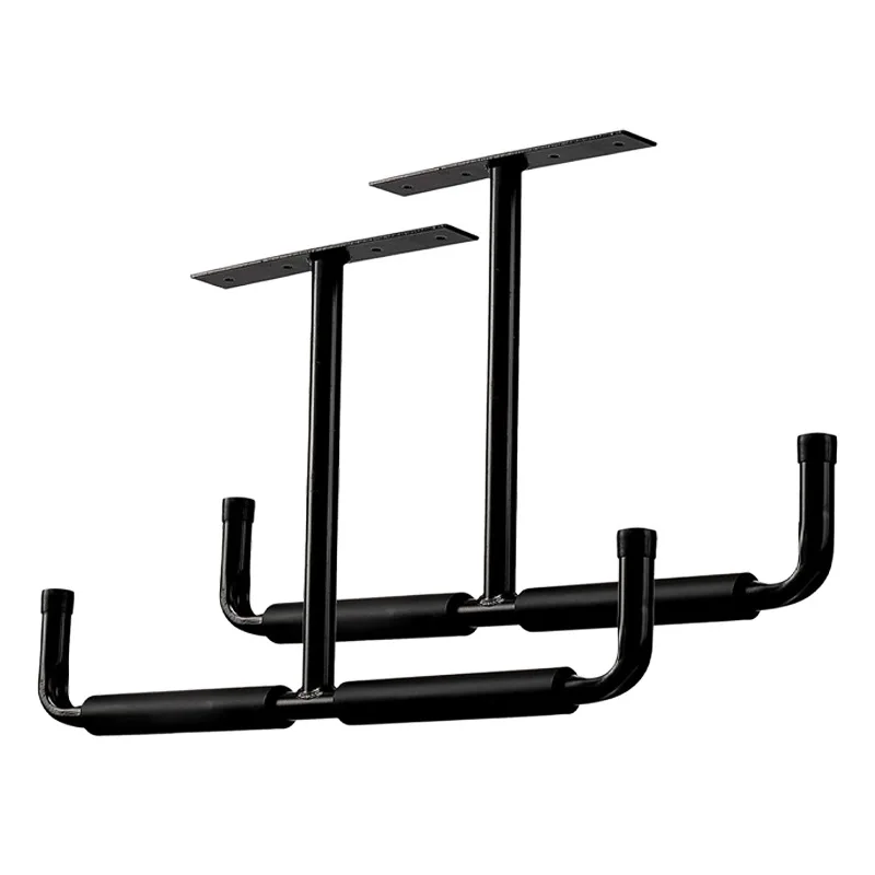 

T-shaped Hook Ceiling Fishing Rod Bicycle Stand Kayak Skateboard Iron Wall Mounted Display Rack Loading 30kg