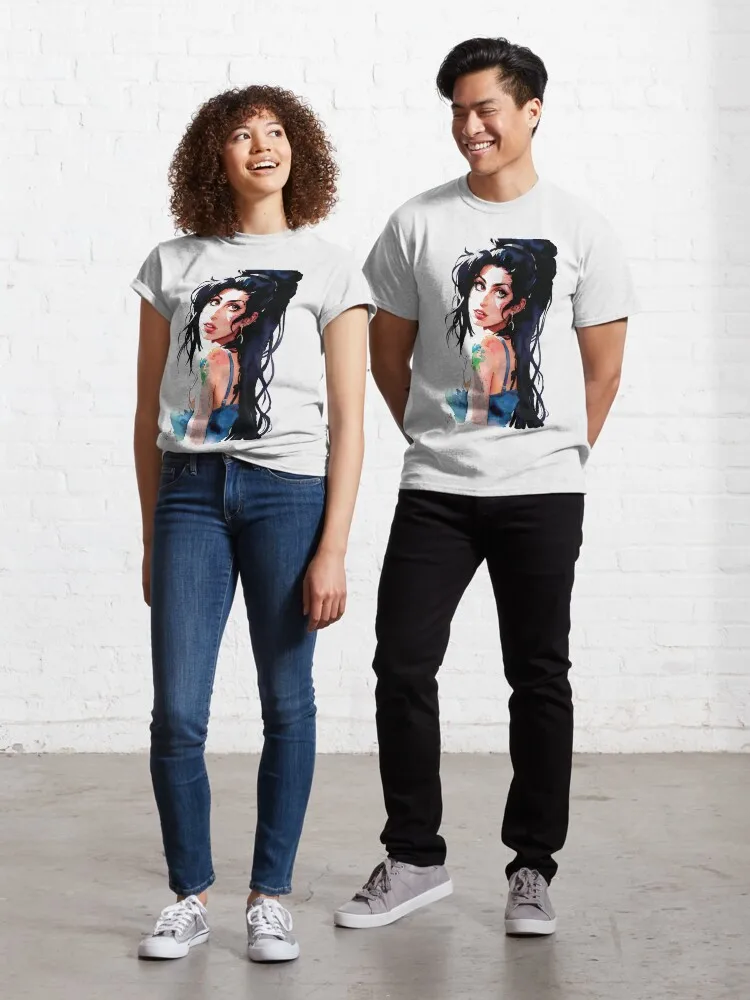 Amy Winehouse #01 Classic T-Shirt   2024 Short Sleeve Clothing Shirt