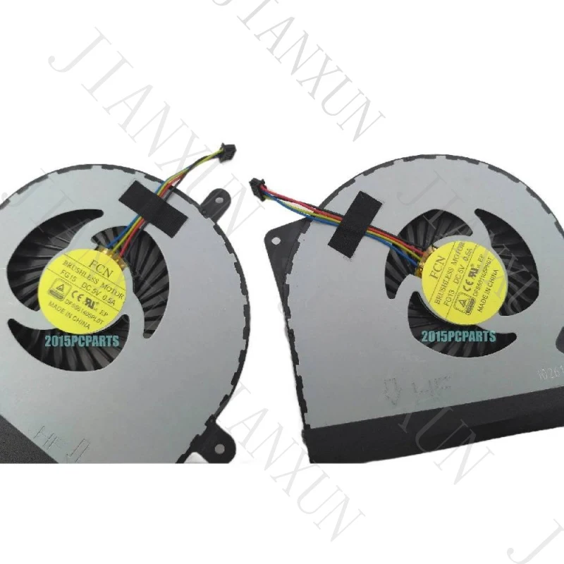 A+New Replacement Twin Cooling Fans (Left+Right Set) 5V 14MM Thickness for Asus G751 G751J G751JM Gaming Laptop DC5V 4Pin PWM Co