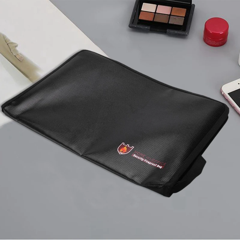 2X ملفات مقاومة للحريق مجلد الأكورديون وثيقة حقائب 14.3X9.8 بوصة A4 حجم 12 جيوب