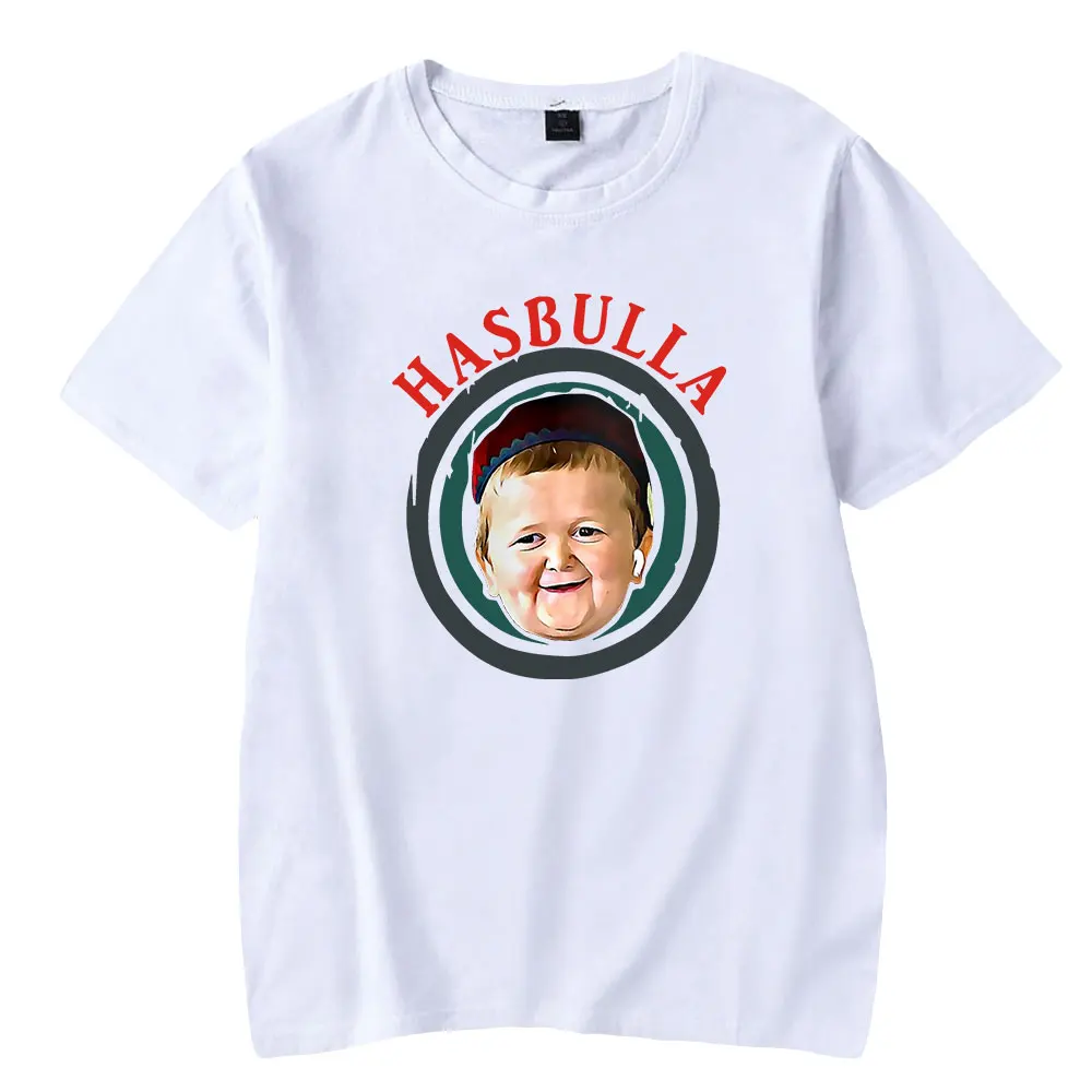 Hasebula-ユーモラスなインフルエンサーのTシャツ,男性用のカジュアルな半袖シャツ,100%