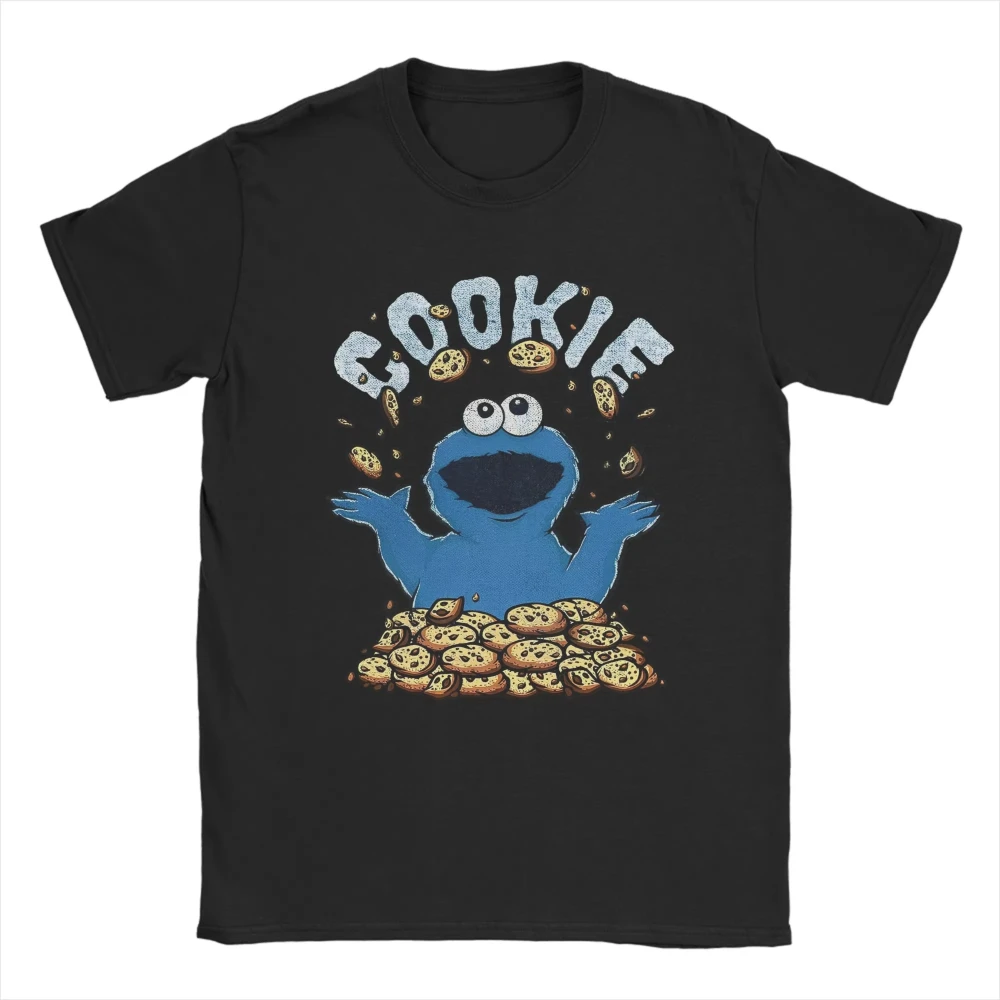 2026 Cute Monster Graphic T-Shirt Oversized for Kids Adults, Cartoon Biscuit Art Print Loose Short Sleeve Casual Tops