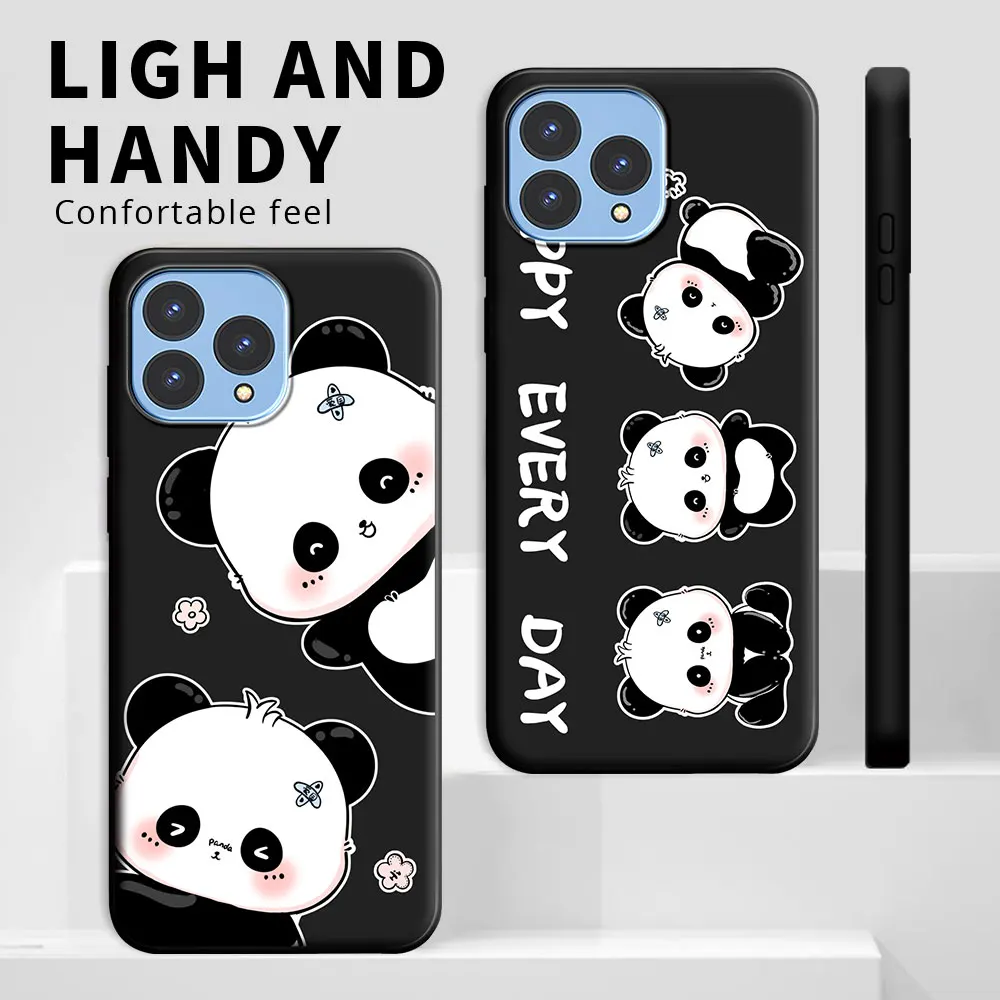 Für Cubot P80 Mode Cartoon Panda Blume Paar Stoßfest Silikon Soft Telefon Fall Für Cubot P80 Schutzhülle Zurück Abdeckung