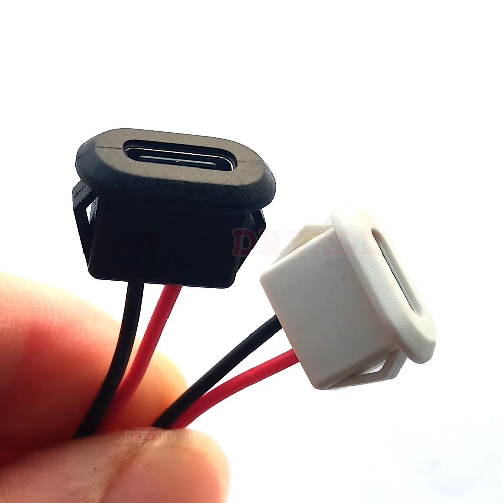 Imagem -03 - Usb tipo c Conector Tipo-c com Fivela de Cartão Fêmea Carregamento Rápido Jack Porto Usb-c Carregador Tomada Lâmpada de Mesa Elíptica 200x