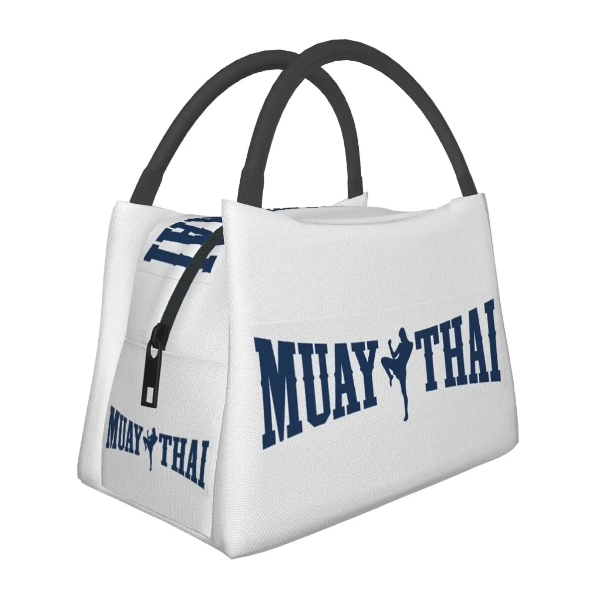 Best Muay Thai Fighter Logo bolsas de almuerzo aisladas Bento Box, bolsas de Picnic portátiles, bolsa térmica más fresca para mujeres y niños