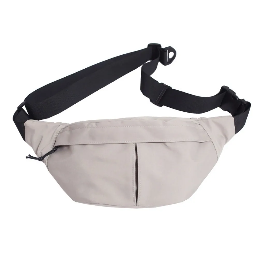 

Сплошной цвет, нейлоновая нагрудная сумка, большая вместительная многофункциональная спортивная поясная сумка, регулируемая поясная сумка в корейском стиле для пешего туризма