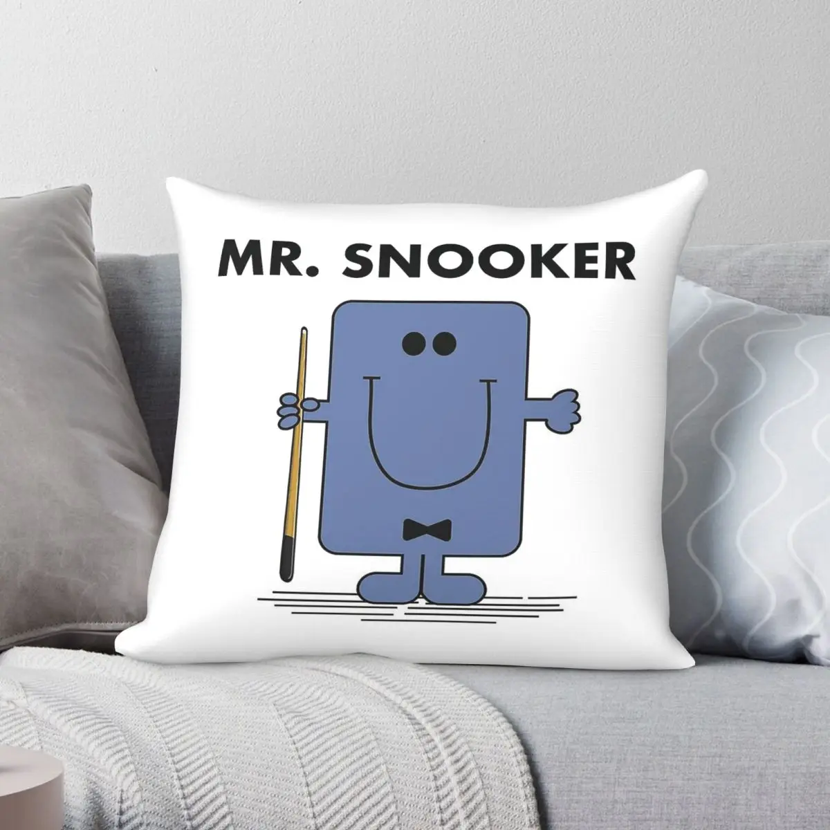 Billiards Mr Snooker Pillowcase Polyester Linen Velvet Creative Zip Decor Sofa Cushion Cover 45x45