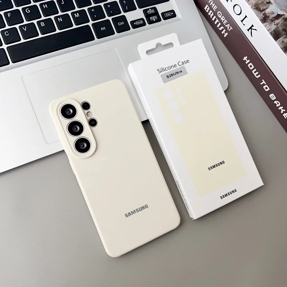Für Samsung Galaxy S26 S25 S26Plus S26Ultra Edge S24 S23 S22Ultra FE Hülle Weiche Original Flüssigsilikon Stoßfeste Handyhülle