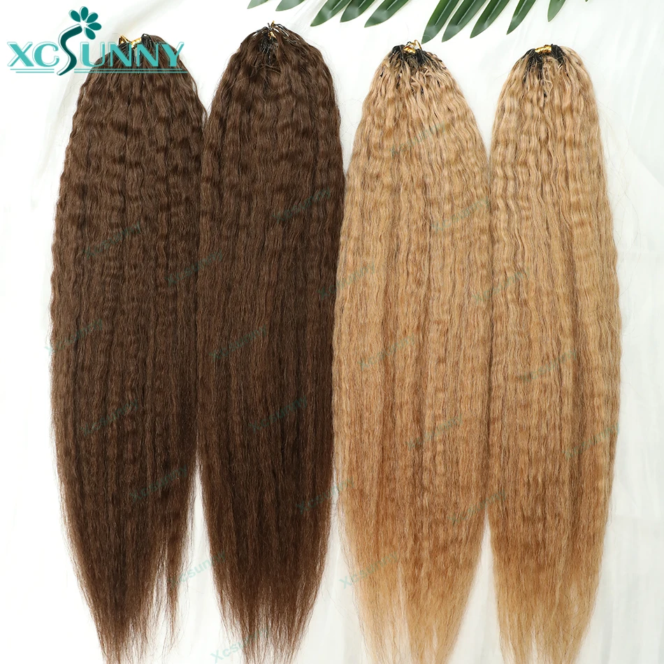 

Kinky Straight Crochet Human Hair Extensions Knotless 4 27 30 Pre Separated Feather Crochet Human Hair For Boho Braids