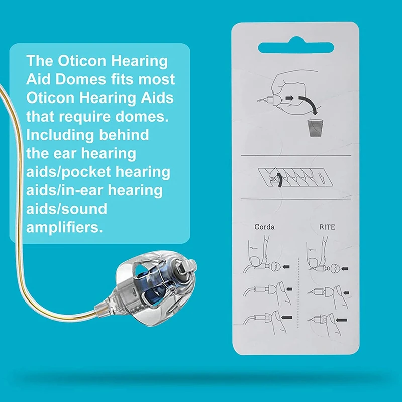 Resound Hearing Aid Domes For Oticon Minifit Open Vent Domes: 2 Packs (8Mm),Universal Domes For Oticon Hearing Aid Supplies