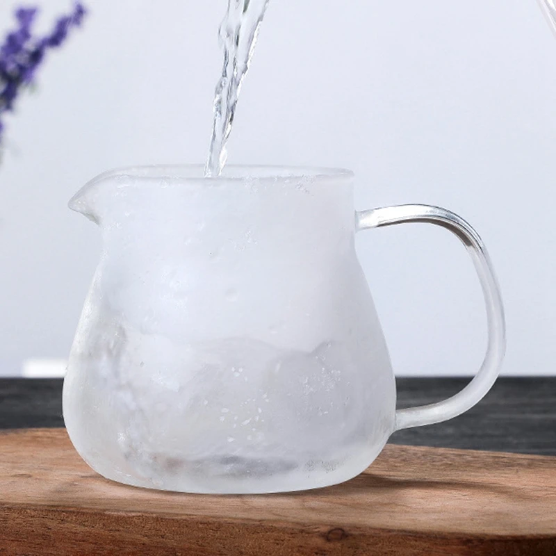 Olla de café resistente al calor, cafetera de elaboración manual, cubierta de acero, transparente, para compartir, de vidrio, con asa