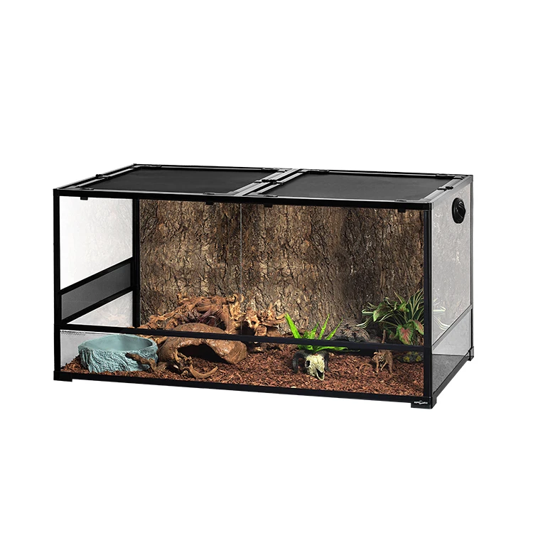 

120 Gal 454 L Large Reptile Terrarium Glass Terrariums Chameleon Cage Snake Tank Enclosure for Bearded Dragon