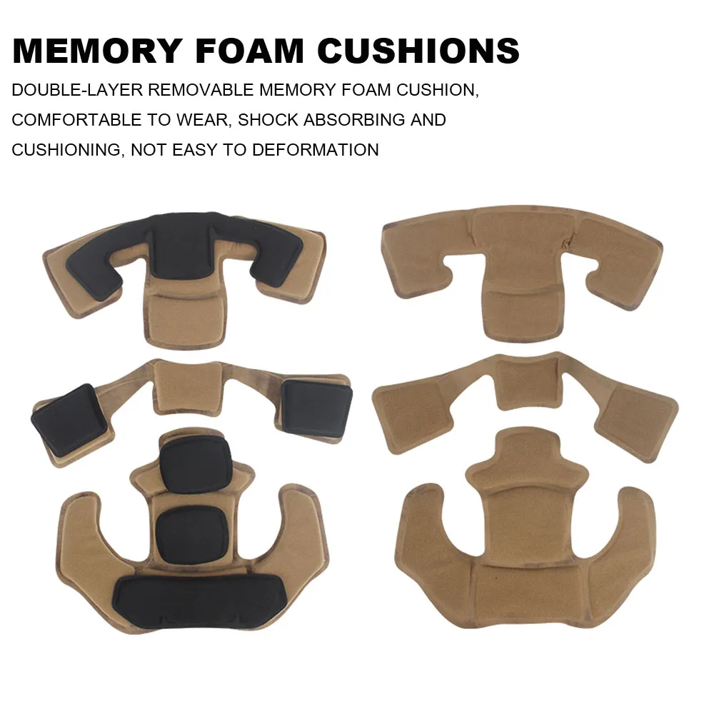 Wendy Helmet Suspension System Helmet Memory Foam Pad Set Tactical Fast MICH Outdoor Hunting Militar Airsoft Helmet Accessories