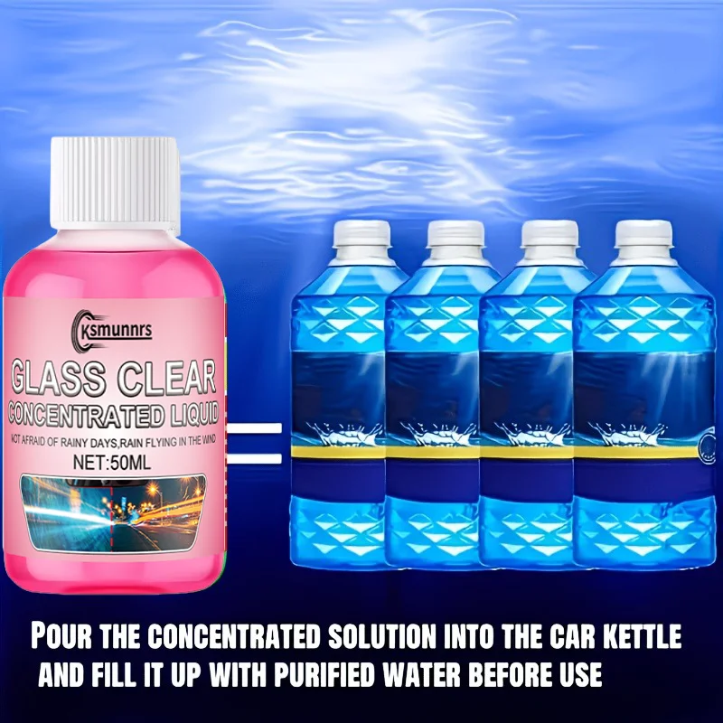 New Car Glass Concentrated Coating Waterproof Windshield Wiper Fluid, Keeping the Glass Smooth, Rainproof, Anti-Fog, and Stripe-