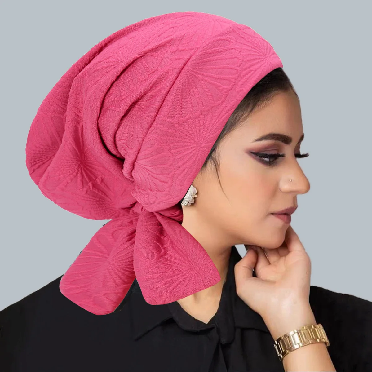 

New Muslim Inner Hijab Turban Women Pre-Tied Cap Long Tail Headscarf Wrap Beanies Bonnet Head Scarf Stretch Headwear Ninja Hats