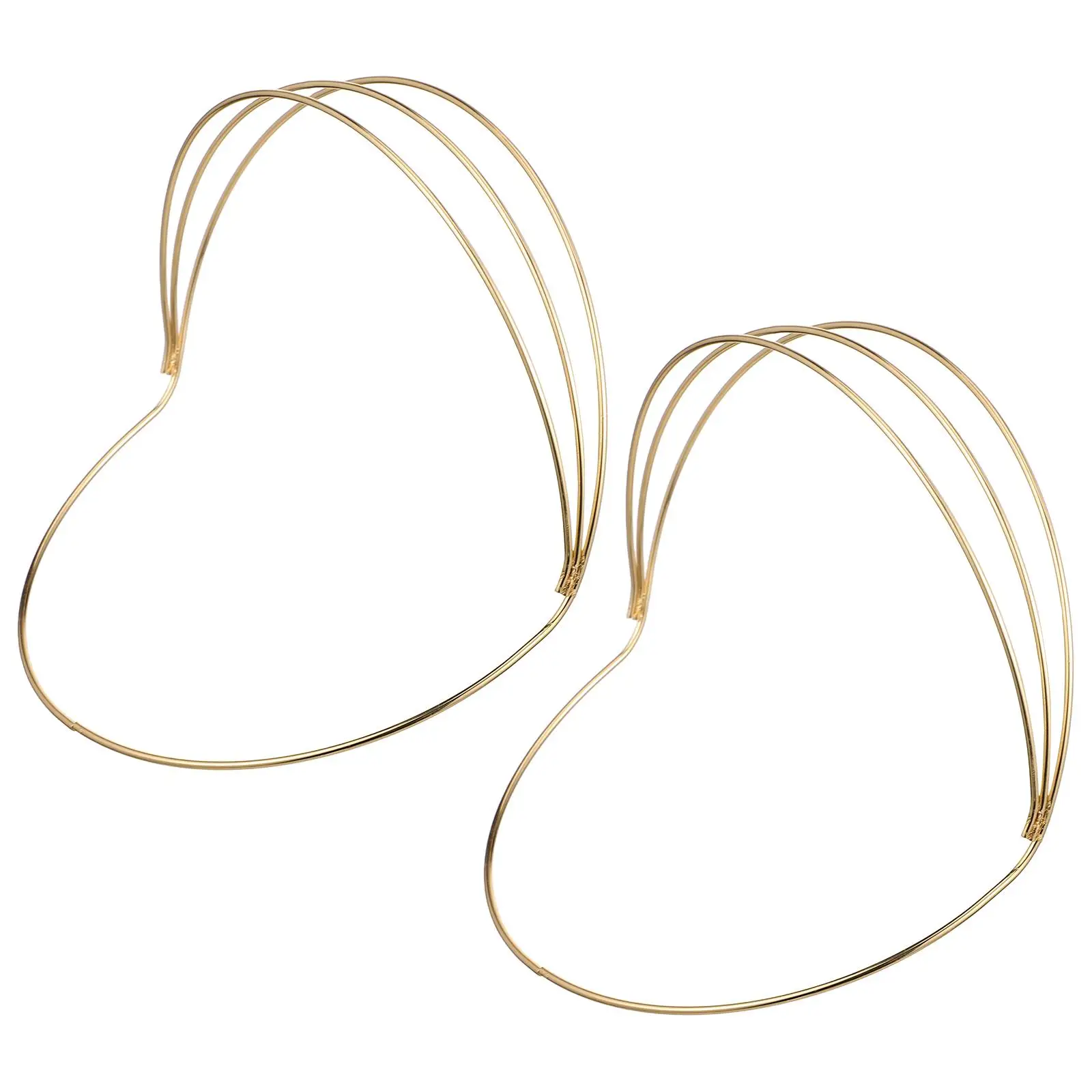 

2 Pcs Headband Headdress Crown DIY Base Vintage Iron Headpiece Circlet Simple Miss Blank