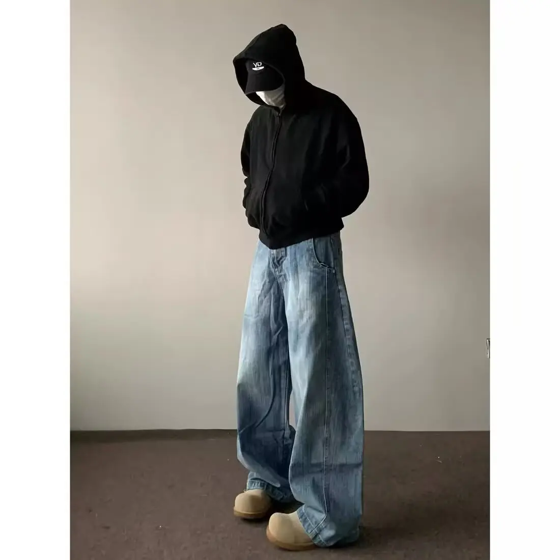 

Gothic High Street y2k Oversize Baggy Jeans For Men Denim Trousers Chic Vintage Loose Wide Leg Pants Daily Man Clothes Clothing