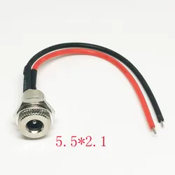 5.5*2.1/5.5*2.5mm DC Power Plug Socket Connector Male Female DIY Waterproof DC Jack Port 5.5×2.5 5.5×2.1mm Plug with Wire