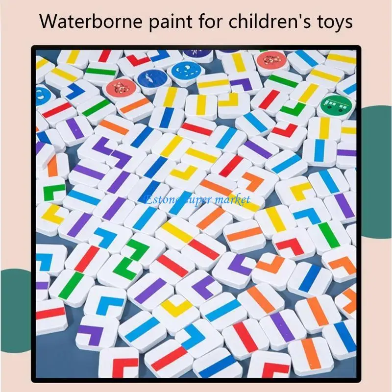 090B Preschool Kids Improve Intelligence Matching Color Portable Educational Wooden Design Table Game