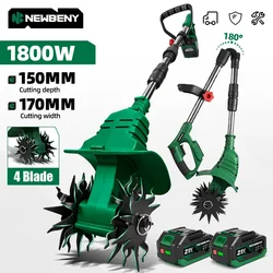 NEWBENY 브러시리스 전기 체인톱, 무선 충전식 목공 정원 가지치기 톱 도구, 마키타 18V 배터리용, 12 인치