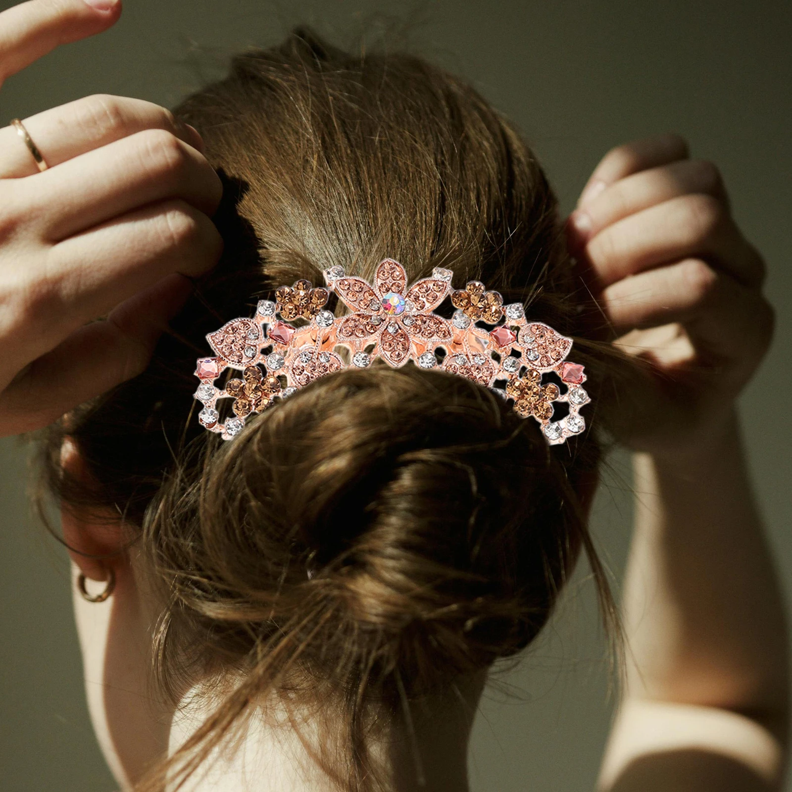 

Rhinestone Hair Accessories Decorative Combs French Twist Pin Flower Headband Clip Metal Claw Hair Styling Tools Wedding Party