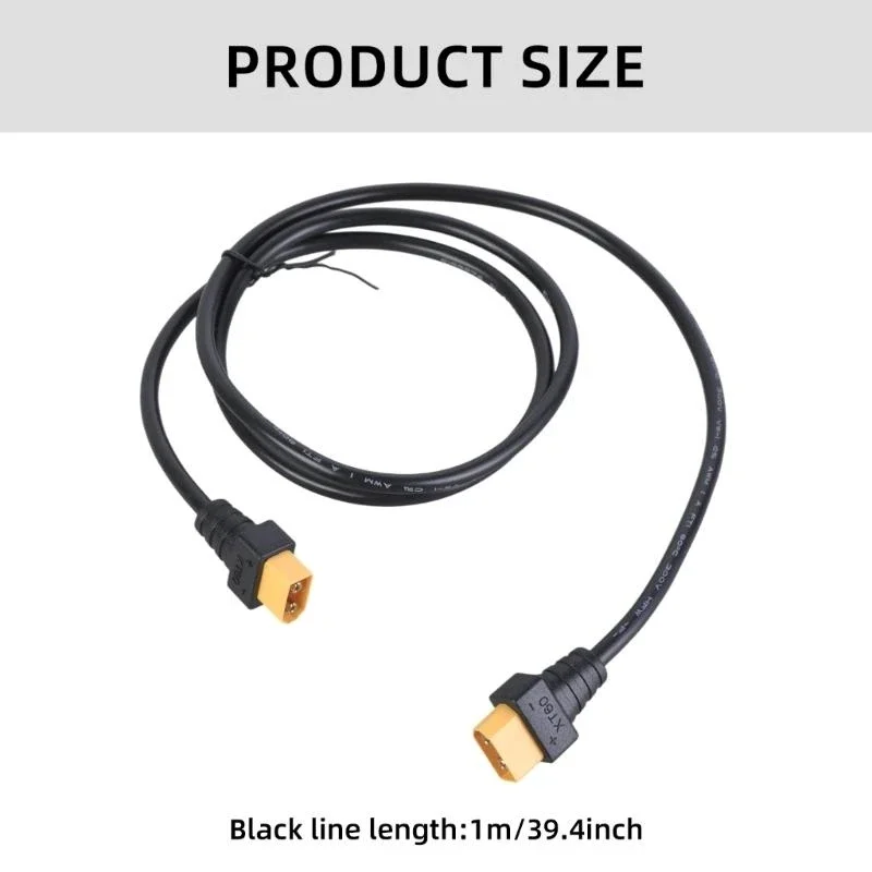XT60 تمديد كابل الذكور إلى الذكور/الإناث إلى موصلات الإناث حل طاقة لنماذج التحكم عن بعد الطائرات الشمسية الطائرات الشمسية
