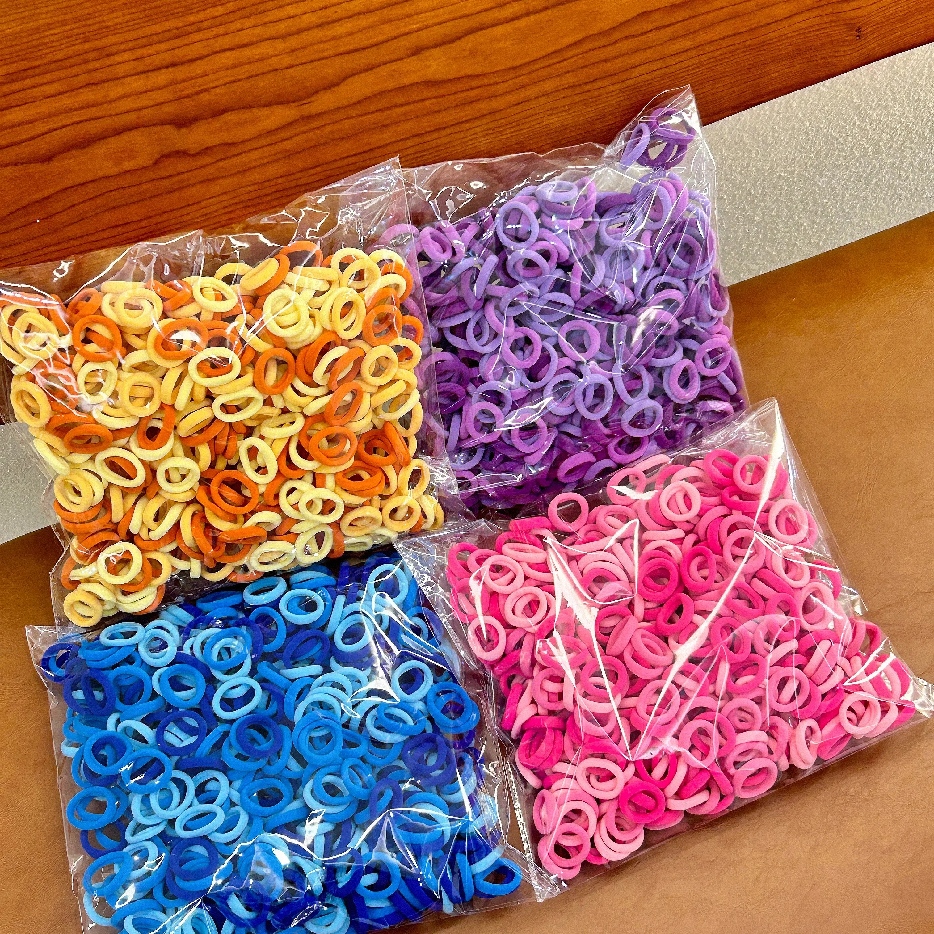 100/200/500pc Kinder Haar Zubehör Mit Hoher Elastizität Modische Nylon Haar Seil Einfache Grundlegende Stirnband – Detail 14