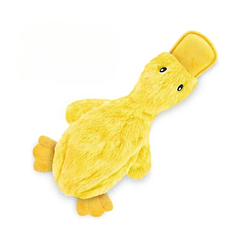 Dog Plush Sound Toy Yellow Duck Pet Interactive Training Stuffed Toys Cute No Fill Chewing Supplies For Cat