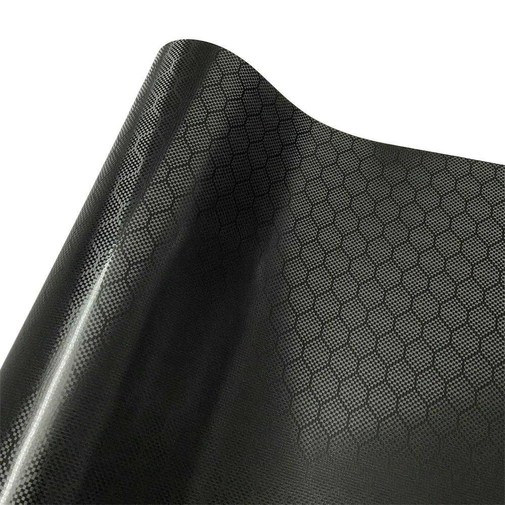 Schwarze Carbonfaser-Aufkleber, selbstklebendes Vinyl, kosmische Verpackung, Auto-Motorrad-Modifikationsfolie, Luftblase, frei geschmiedete Carbonfolie – Detail 7