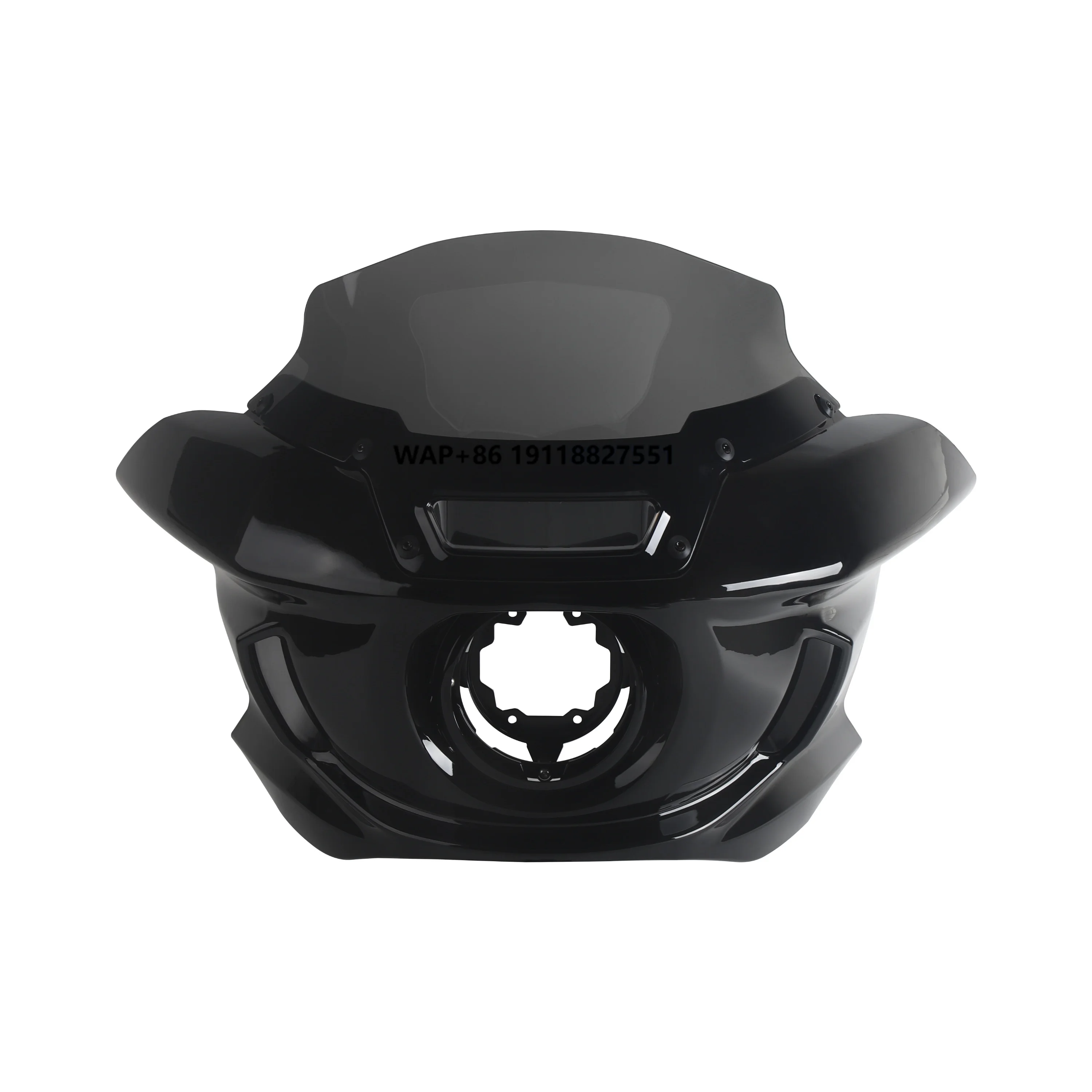 Heavy-Duty Bracket Motorcycle Fairing Kit forFXBB/FXBBS/FXST/FXLRS/FXLR|Gloss Black ABS/Windshield Included